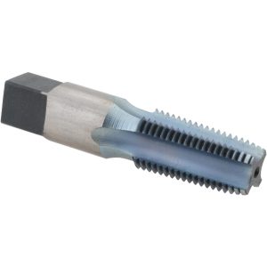 REIFF & NESTOR Standard Pipe Tap: 1/4-18, NPT, 4 Flutes, High Speed Steel, Blue Diamond Finish 99655
