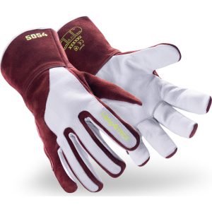 HEXARMOR Welder's & Heat Protective Gloves; Welding Applications: MIG ; Primary Material: Leather ; Size: 2X-Large ; Lining: Lined ; Back Material: Cowhide Leather; Goatskin Leather ; Hand: Pair 5054-XXL (11)