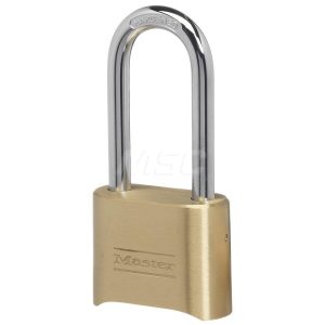 MASTER LOCK Combination Lock: Solid Brass, 2" Wide 175LH
