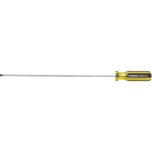 STANLEY Slotted Screwdriver: 3/16" Width, 15-3/4" OAL, 12" Blade Length 66-182-A
