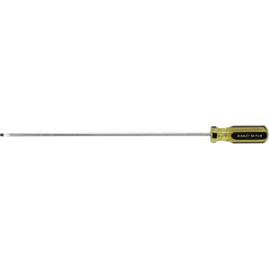 STANLEY Slotted Screwdriver: 1/8" Width, 12-1/2" OAL, 10" Blade Length 66-110-A