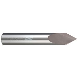 HELICAL SOLUTIONS Chamfer Mill: 1/2" Dia, 1/2" Shank Dia, 60 deg, 2 Flute, Solid Carbide, Single End 06285