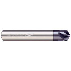HELICAL SOLUTIONS Chamfer Mill: 3/8" Dia, 3/8" Shank Dia, 120 deg, 5 Flute, Solid Carbide, Single End 07034