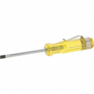 STANLEY Slotted Screwdriver: 1/8" Width, 4-3/8" OAL, 2" Blade Length 66-101-A
