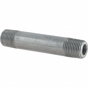 VALUE COLLECTION Black Pipe Nipple: 1/8" Dia x 2" Long, Schedule 80 1/850.8BLKBN80